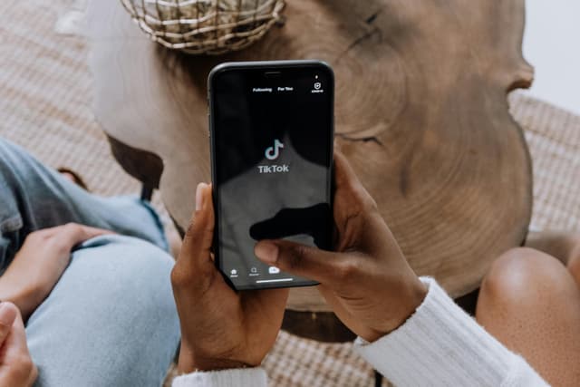 TikTok on phone screen